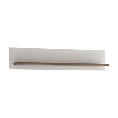 Furniture To Go Toronto 125 Cm Wall Shelf In White And Oak - image 1