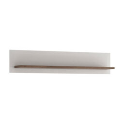 Furniture To Go Toronto 125 Cm Wall Shelf In White And Oak - thumbnail 1