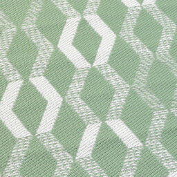 Fusion Rico Outdoor Vertical Zig Zags Uv Resistant Green Outdoor Rug - thumbnail 3