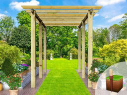 Edecks Heavy Duty Royal Walkway Wooden Garden Pergola (W 2400mm X D 4800mm) With Steel Spikes (2.7M) - thumbnail 5