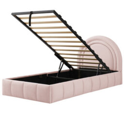 Modernluxe 3Ft Single Bed, 90X190 Cm, Ottoman Bed, Hydraulic Bed, With Headboard And Large Storage Space, Velvet, Pink - thumbnail 9