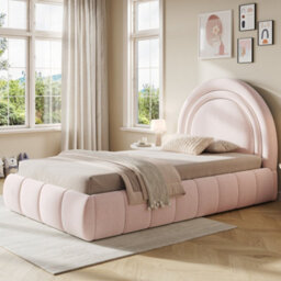 Modernluxe 3Ft Single Bed, 90X190 Cm, Ottoman Bed, Hydraulic Bed, With Headboard And Large Storage Space, Velvet, Pink - thumbnail 3