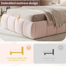 Modernluxe 3Ft Single Bed, 90X190 Cm, Ottoman Bed, Hydraulic Bed, With Headboard And Large Storage Space, Velvet, Pink - thumbnail 6