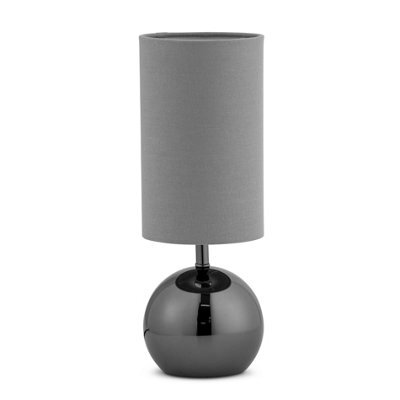 Lighting Supermarket Bedford Modern Black Brushed Metal Ball Small Touch Control Table Lamp - image 1