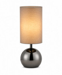 Lighting Supermarket Bedford Modern Black Brushed Metal Ball Small Touch Control Table Lamp - thumbnail 2