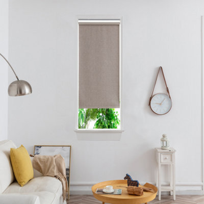 GoodHome Novan Cordless Taupe Blackout Roller Blind (W)60Cm (L)180Cm - image 1