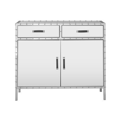 Buttercup Farm Rivet Sideboard - Metal/glass - L36 X W108 X H91 Cm - Silver - image 1