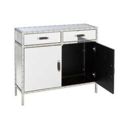 Buttercup Farm Rivet Sideboard - Metal/glass - L36 X W108 X H91 Cm - Silver - thumbnail 5