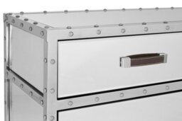 Buttercup Farm Rivet Sideboard - Metal/glass - L36 X W108 X H91 Cm - Silver - thumbnail 6