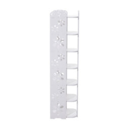 Living And Home 7 Tier White Plastic Shoe Rack Shoe Storage Organiser Open Style Shoe Shelf - thumbnail 6