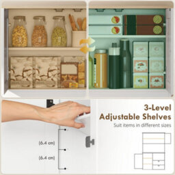 Homcom Kitchen Cupboard, Kitchen Cabinet With 2 Cabinets, 2 Drawers, White - thumbnail 5