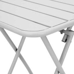 Berkfield Foldable Garden Table White 55X55X73 Cm Steel - thumbnail 7