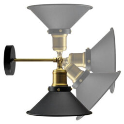 Long Life Lamps Company Modern Vintage Industrial Antique Brass Black Scone Wall Light Lamp Shade Wd025 - thumbnail 5