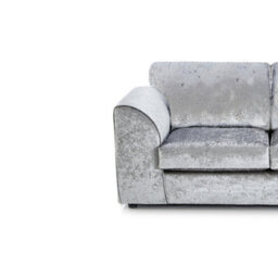 Furnishings For Less UK Crystal Crushed Velvet Fabric Fabric 3 Seater Sofa Silver - Full Back - thumbnail 2