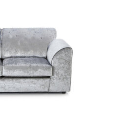 Furnishings For Less UK Crystal Crushed Velvet Fabric Fabric 3 Seater Sofa Silver - Full Back - thumbnail 3
