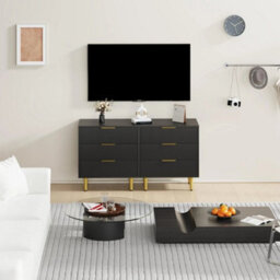 Black Modern Bedside Cabinet 3 Drawer Chest Table Nightstand Bedroom Storage Unit - thumbnail 6