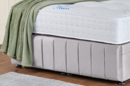 UKBEDFURNITURE Kamara Wingback Plush Silver End Opening Divan Ottoman Bed With 54 Inch Headboard - thumbnail 4