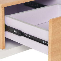 Wyld And Coco Novahome Tv Stand White And Light Brown High Gloss, 2 Drawers, W159 X D39 X H50Cm - thumbnail 8