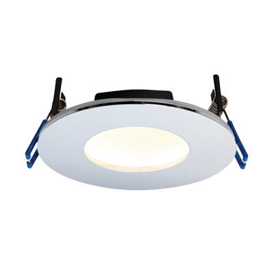 Anson Lighting Atomicplus Fire Rated Integrated Led 1 Light Bathroom Recessed Light Chrome Plate Ip65 - image 1