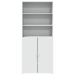 Berkfield Highboard White 80X42.5X185 Cm Engineered Wood - thumbnail 4