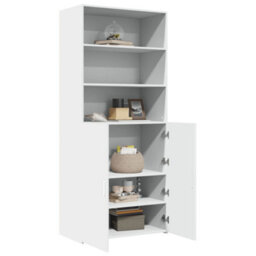 Berkfield Highboard White 80X42.5X185 Cm Engineered Wood - thumbnail 3