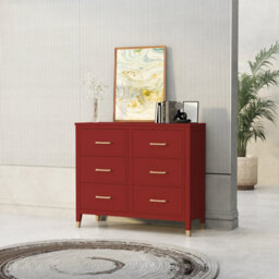Palazzi 6 Drawer Chest Of Drawers Red