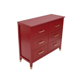Palazzi 6 Drawer Chest Of Drawers Red - thumbnail 4