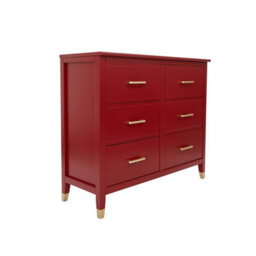 Palazzi 6 Drawer Chest Of Drawers Red - thumbnail 3