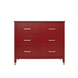Palazzi 6 Drawer Chest Of Drawers Red - thumbnail 2