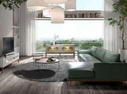 Angel Cerda Modern Round Coffee Table In Walnut And Black Steel - thumbnail 6