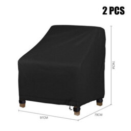 Breeins 2Pcs Outdoor Chair Cover Garden Furniture Cover Waterproof Patio Chair Cover - thumbnail 8