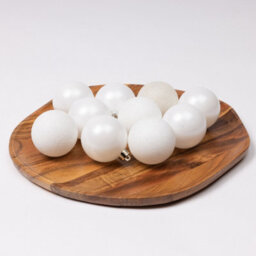 Decoris 60 Winter White Christmas Baubles Shatterproof Tree Ornament Shiny White - thumbnail 3