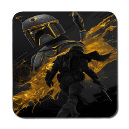 Benjamin Tate Design Placemat And Coaster Set With Wood Base And Designer Artwork In Gold Tones Limited Edition Exclusive - thumbnail 3