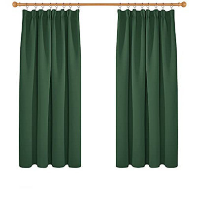 Deconovo Blackout Curtains Super Soft Thermal Insulated Pencil Pleat Blackout Curtains 52X54 Inch Dark Forest 2 Panels - image 1