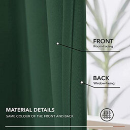 Deconovo Blackout Curtains Super Soft Thermal Insulated Pencil Pleat Blackout Curtains 52X54 Inch Dark Forest 2 Panels - thumbnail 8