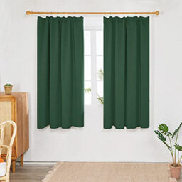 Deconovo Blackout Curtains Super Soft Thermal Insulated Pencil Pleat Blackout Curtains 52X54 Inch Dark Forest 2 Panels - thumbnail 2
