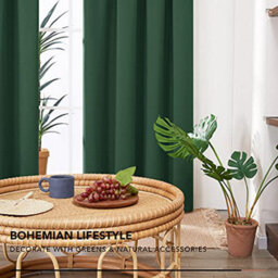 Deconovo Blackout Curtains Super Soft Thermal Insulated Pencil Pleat Blackout Curtains 52X54 Inch Dark Forest 2 Panels - thumbnail 7
