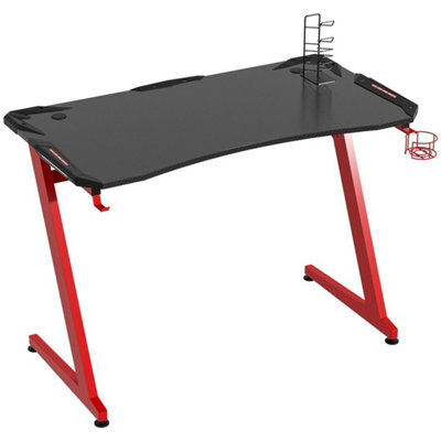 Gaming Desk With Gamepad Holder Cup Holder Headphone Hook 122Cm - image 1