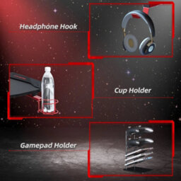 Gaming Desk With Gamepad Holder Cup Holder Headphone Hook 122Cm - thumbnail 5