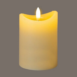 Luxe  Collection  Natural  Glow  2.75X4  Cream  Melted  Led  Candle - thumbnail 2