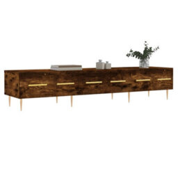 Berkfield Tv Cabinet Smoked Oak 150X36X30 Cm Engineered Wood - thumbnail 3