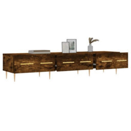 Berkfield Tv Cabinet Smoked Oak 150X36X30 Cm Engineered Wood - thumbnail 4