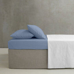 Catherine Lansfield Easy Iron Percale Combed Fitted Sheet 35Cm Depth Lansfield Blue - thumbnail 1