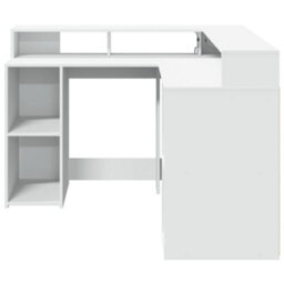 Walplus Desk With Led Lights White 130X130X91 Cm Engineered Wood - thumbnail 6
