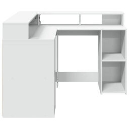 Walplus Desk With Led Lights White 130X130X91 Cm Engineered Wood - thumbnail 7