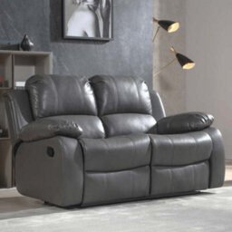 Furniture Instore Valencia Grey Leather Aire Manual Recliner 3+2 Seater Sofa Set - thumbnail 3