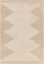 Livabliss Eagean-Global Cream Beige Brown In- & Outdoor Rug 200 X 275 Cm Easy Care, Non Shedding