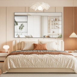 Cassilando Sleek Full Length Mirror/wall Mirror 193Cm X 86Cm/75.98X33.85 In Aluminum Alloy Frame Leaning Or Hanging - thumbnail 3