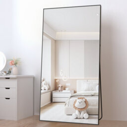 Cassilando Sleek Full Length Mirror/wall Mirror 193Cm X 86Cm/75.98X33.85 In Aluminum Alloy Frame Leaning Or Hanging - thumbnail 5