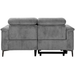 Lund 2 Seater Sofa With 1 Electrical Recliner In Grey With Corduroy Fabric - thumbnail 5